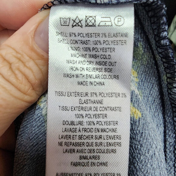 French Connection Navy Blue Floral Dress Size M - Picture 9 of 11